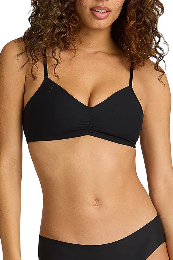 Commando Cotton Bralette - Black - source image 65796
