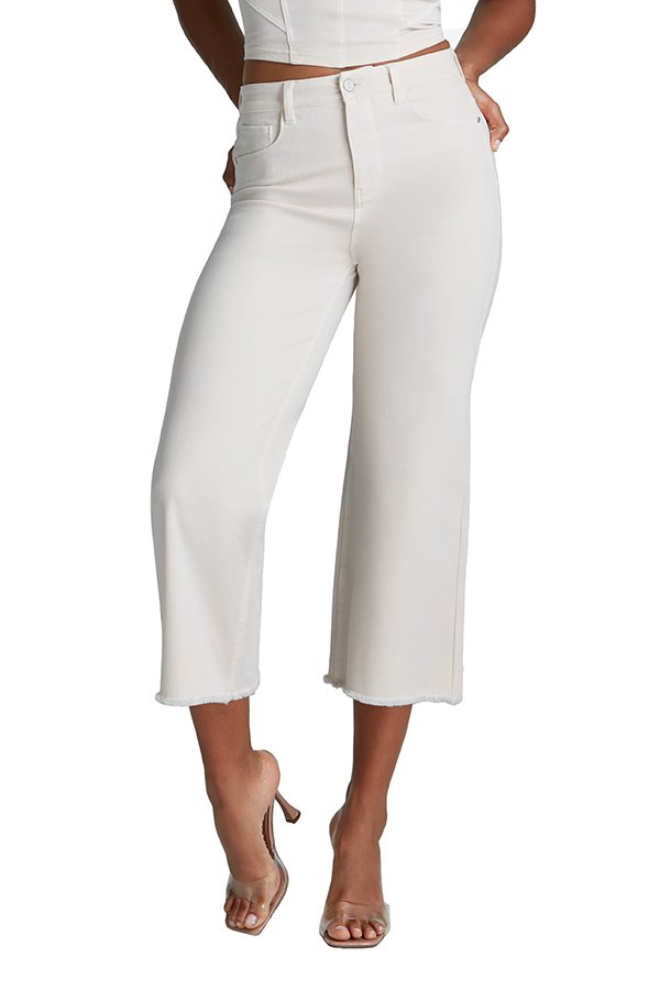 Commando Denim 5-Pocket Crop Wide Leg - Porcelain - source image 64963