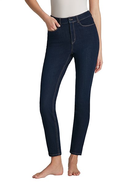 Commando Do-It-All Denim Five Pocket Mid-Rise Skinny Jean - Dark Indigo - source image 67313