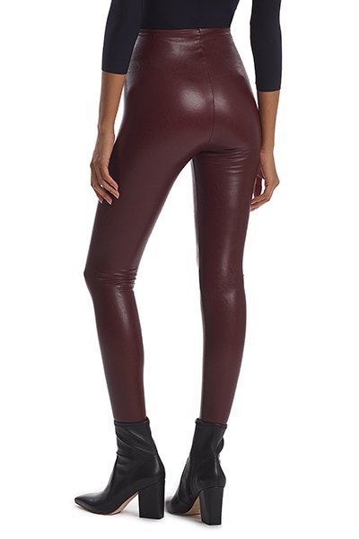 Commando Faux Leather Leggings With Perfect Control - Oxblood - source image 58667
