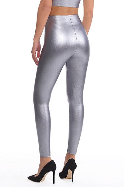 Commando Faux Leather Leggings With Perfect Control - Platinum - source image 58666