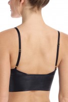 Commando Faux Leather Longline Bralette - Black - source image 56767