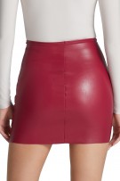 Commando Faux Leather Micro-Mini Skirt - Raspberry - source image 67606
