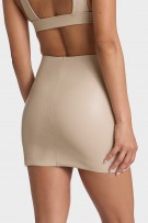 Commando Faux Leather Micro-Mini Skirt - Sand - source image 71200