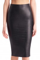 Commando Faux Leather Midi Skirt - Black - source image 39101