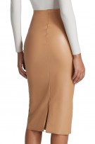 Commando Faux Leather Midi Skirt - Camel - source image 67610