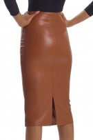 Commando Faux Leather Midi Skirt - Chocolate - source image 67612