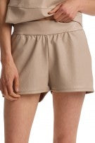 Commando Faux Leather Relaxed Short - Sand - source image 57176