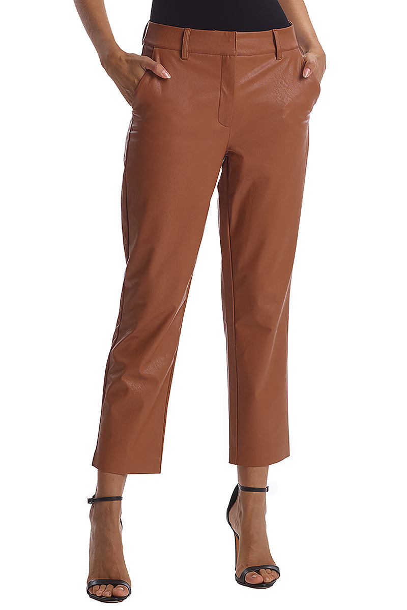 Commando Faux Leather Trouser - Cocoa - source image 58851