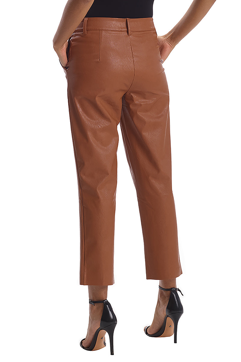 Commando Faux Leather Trouser - Cocoa - source image 58852