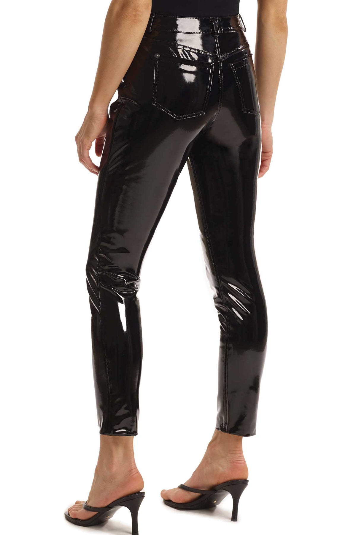 Commando Faux Patent Leather Five Pocket Pant - Black - source image 57120