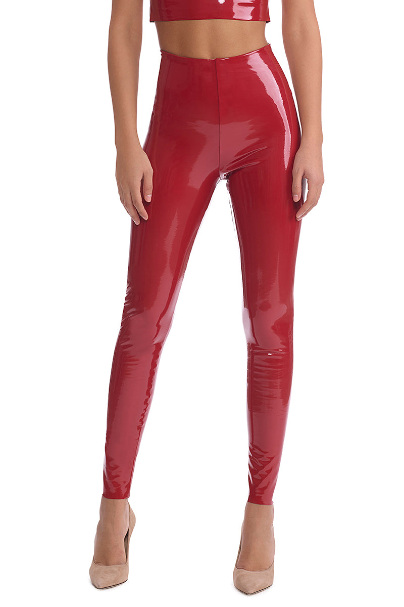 Commando Faux Patent Leather Legging - Lava - source image 58670