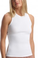 Commando Luxury Rib Racerback Tank - White - source image 57063