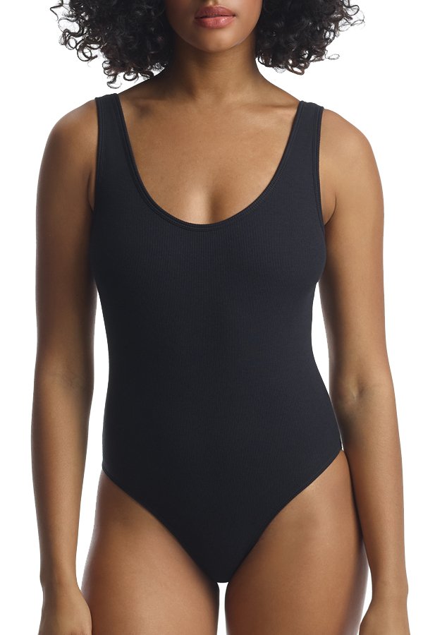 Commando Luxury Rib Tank Bodysuit - Black - source image 64413