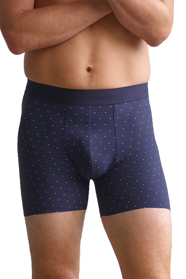 Commando Men's Micro Tech Boxer Brief - Navy Dot - source image 57038