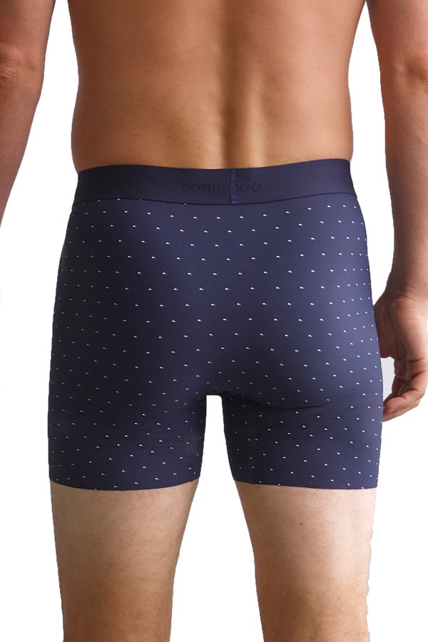 Commando Men's Micro Tech Boxer Brief - Navy Dot - source image 57141
