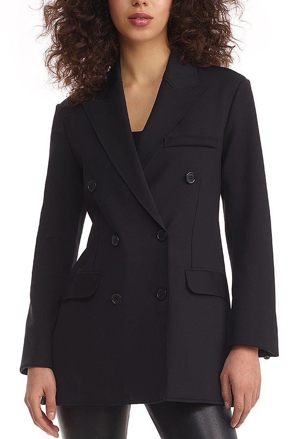 Commando Neoprene CEO Double-Breasted Blazer