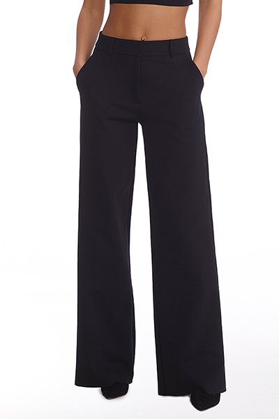 Commando Neoprene CEO Wide Leg Trouser - Black - source image 59352