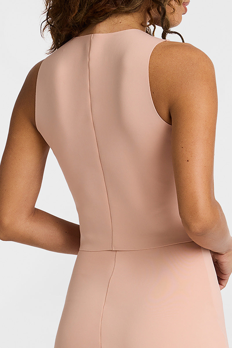 Commando Neoprene Crew Neck Shell Top - Desert Rose - source image 71171