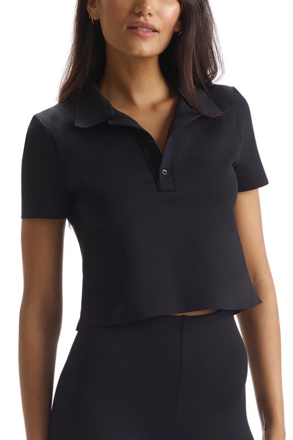 Commando Neoprene Polo Shirt - Black - source image 64407