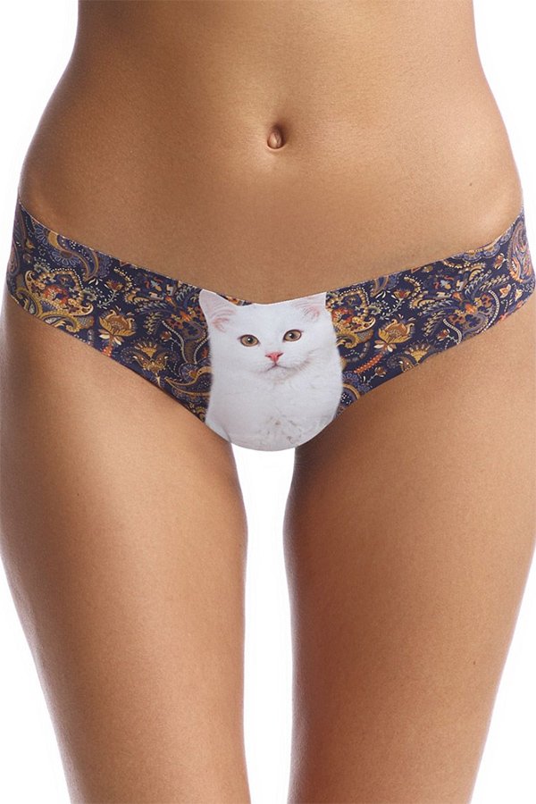Commando Photo-Op Thong Print - Photo-Op Kitty Print - source image 59068
