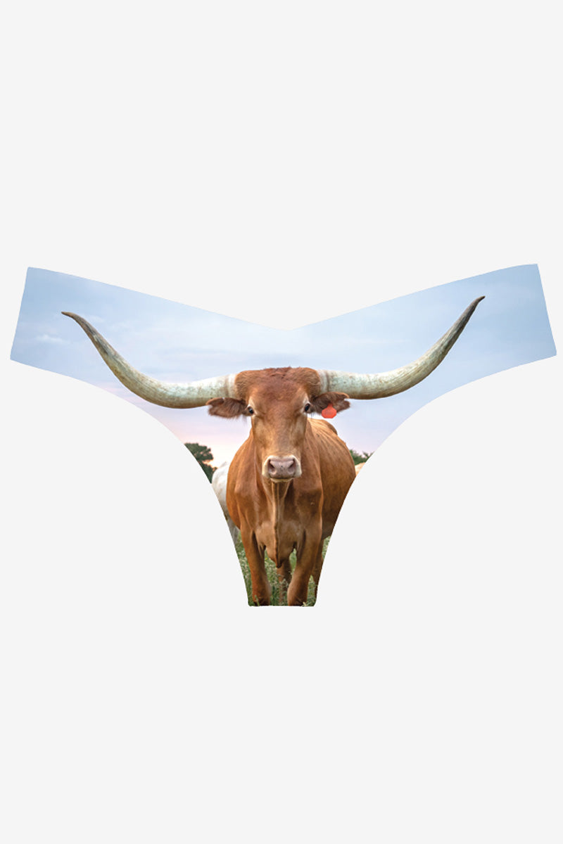 Commando Photo-Op Thong Print - Photo-Op Longhorn - source image 71260