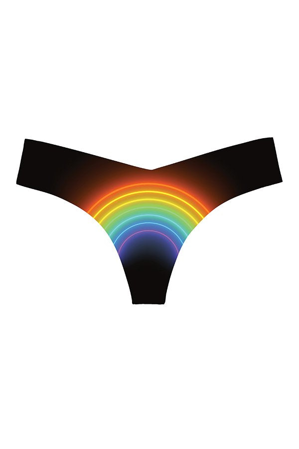 Commando Photo-Op Thong Print - Photo-Op Rainbow - source image 59060