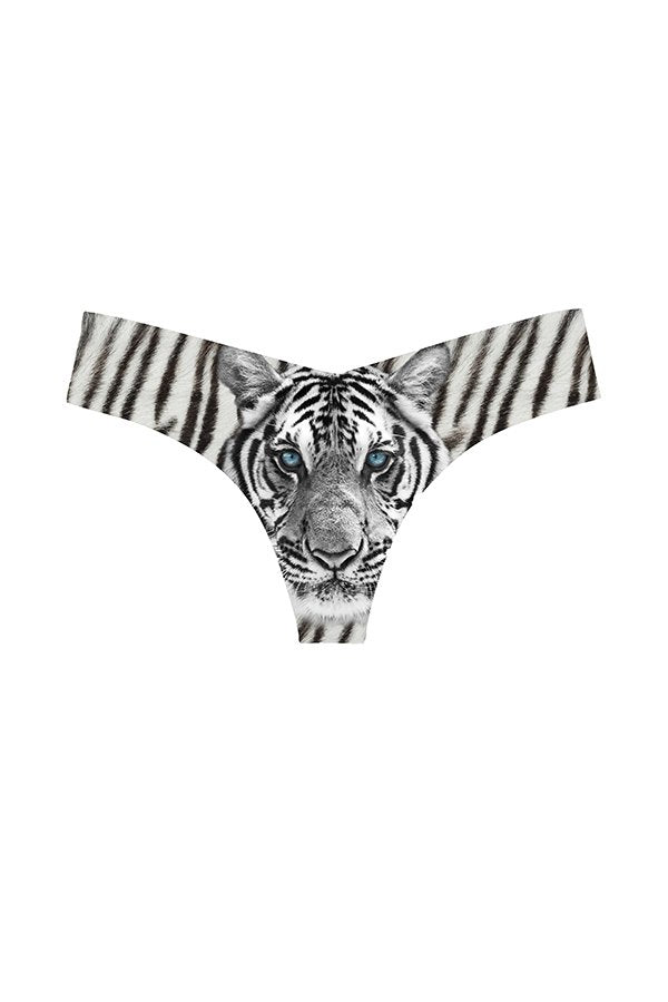Commando Photo-Op Thong Print - Photo-Op White Tiger - source image 58977