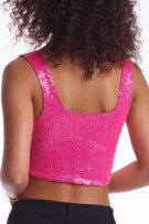 Commando Sequin Crop Top - Commando Pink - source image 59409