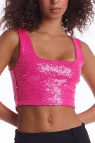 Commando Sequin Crop Top - Commando Pink - source image 59408