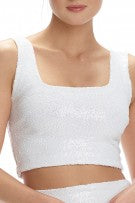 Commando Sequin Crop Top - White - source image 59410