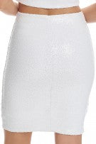 Commando Sequin Miniskirt - White - source image 59423