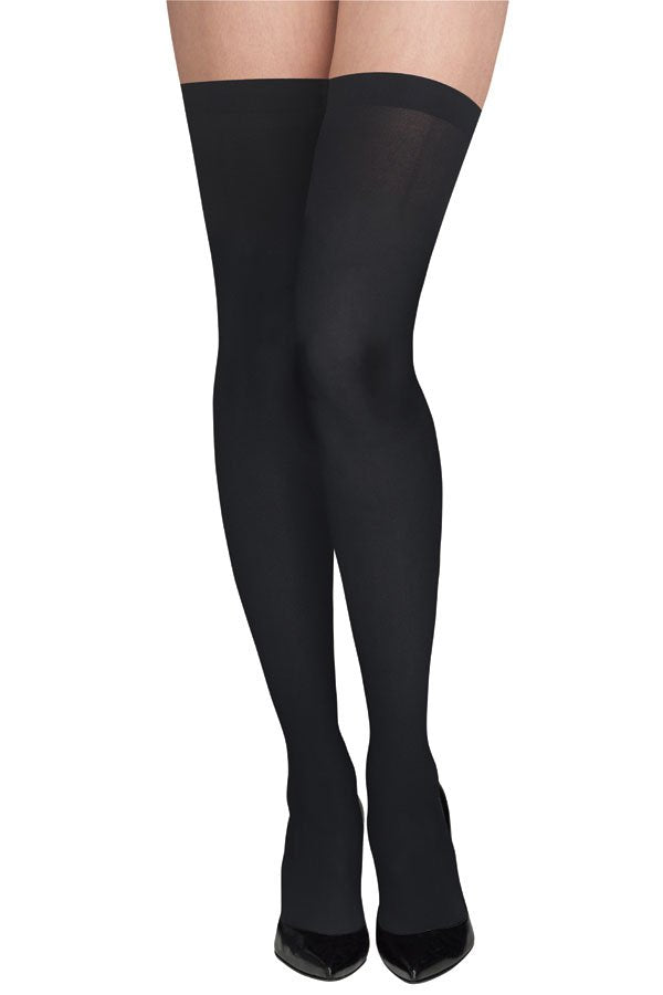 Commando Up All Night Opaque Thigh High - Black - source image 39262