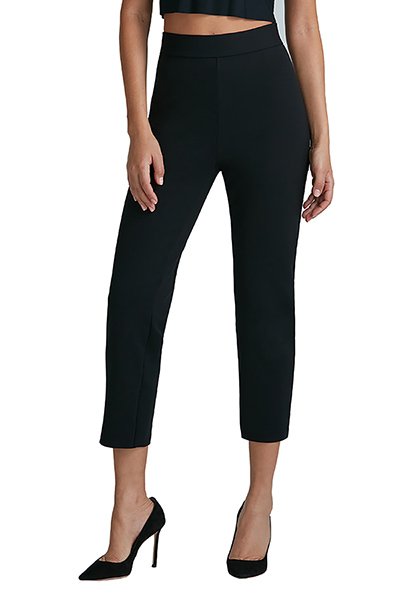 Commando Women's Neoprene CEO Zipper Cigarette Pant - Black - source image 59350