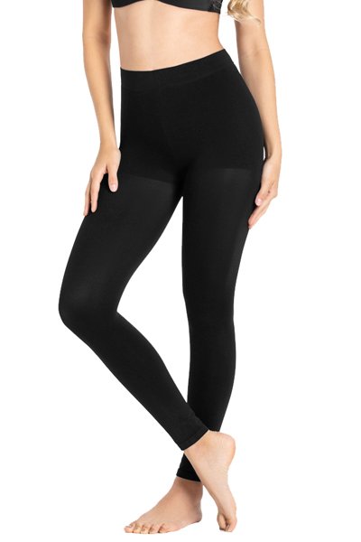 Curveez Bareley There Seamless Layering Leggings - Black - source image 39274