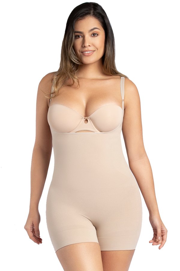 Curveez Second Skin Seamless Hip-Hugger Bodysuit - Nude - source image 39364