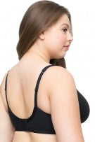 Curvy Couture Cotton Luxe Unlined Underwire Bra - Black - source image 37283