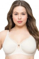 Curvy Couture Cotton Luxe Unlined Underwire Bra - Natural - source image 37284