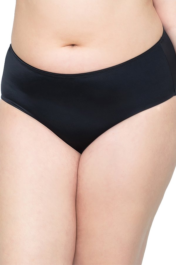 Curvy Couture Essential Boyshort - Black - source image 37324