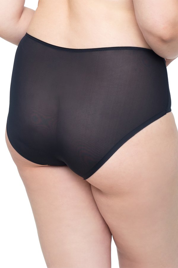 Curvy Couture Essential Boyshort - Black - source image 37325