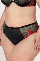 Curvy Couture Lush Embroidery Strappy Back Brief - Rose Garden - source image 72671