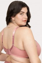 Curvy Couture Sheer Mesh Full Coverage Unlined Underwire Bra - Wisteria - source image 71778