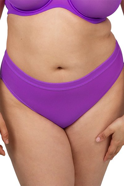 Curvy Couture Sheer Mesh Hipster - Purple Passion - source image 66714