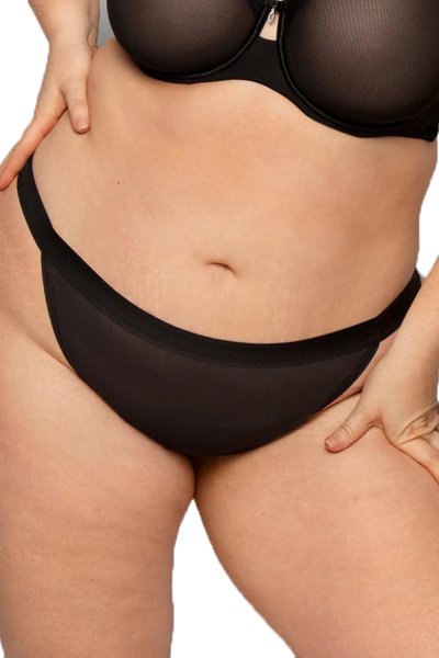 Curvy Couture Sheer Mesh String Bikini Panty