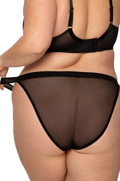 Curvy Couture Sheer Mesh String Bikini Panty