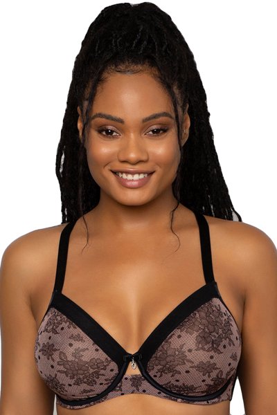 Curvy Couture Sheer Mesh Unlined Bra - Chantilly - source image 57623