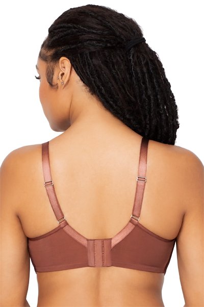 Curvy Couture Sheer Mesh Unlined Bra - Chocolat - source image 42495
