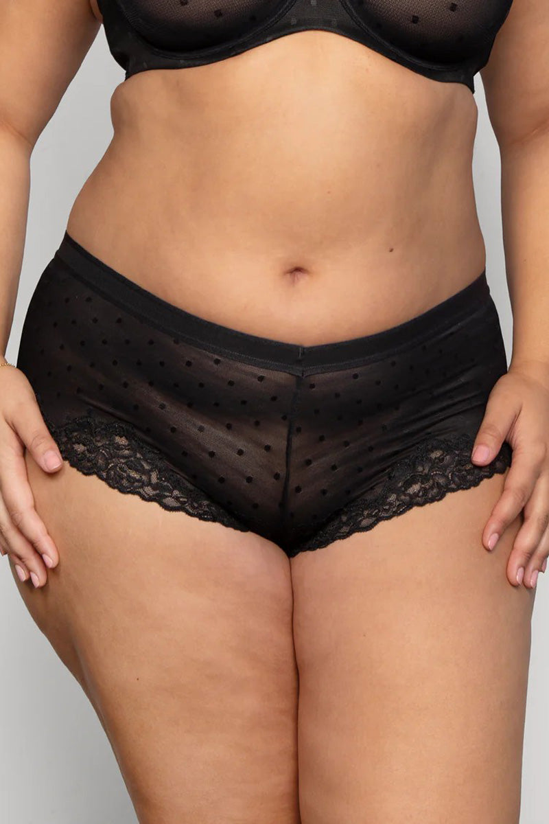 Curvy Couture Sheer Whisper Cheeky - Onyx - source image 71729