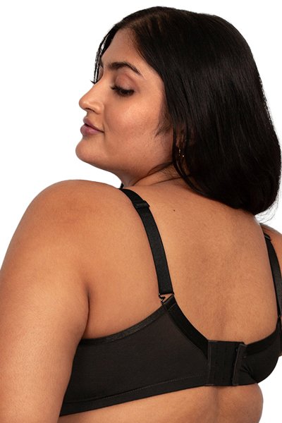 Curvy Couture Sheer Whisper T-Shirt Bra - Onyx - source image 66244
