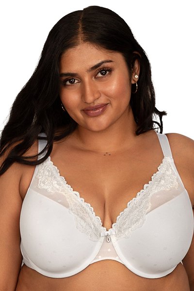 Curvy Couture Sheer Whisper T-Shirt Bra - Pearl - source image 66245